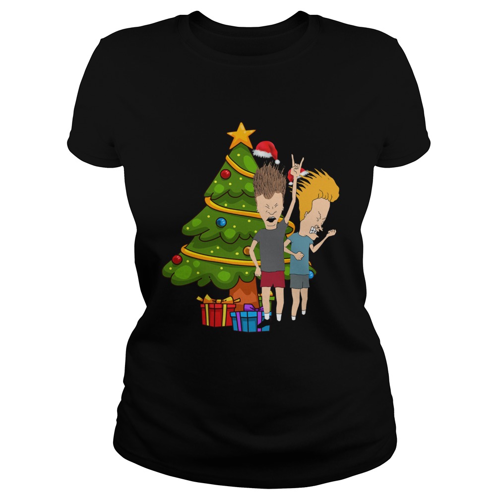 1572854196Beavis And Butthead Around The Christmas Tree Classic Ladies