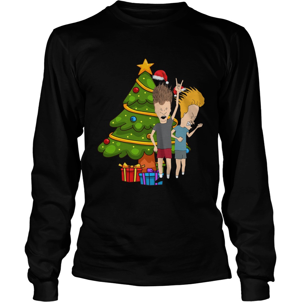 1572854196Beavis And Butthead Around The Christmas Tree LongSleeve