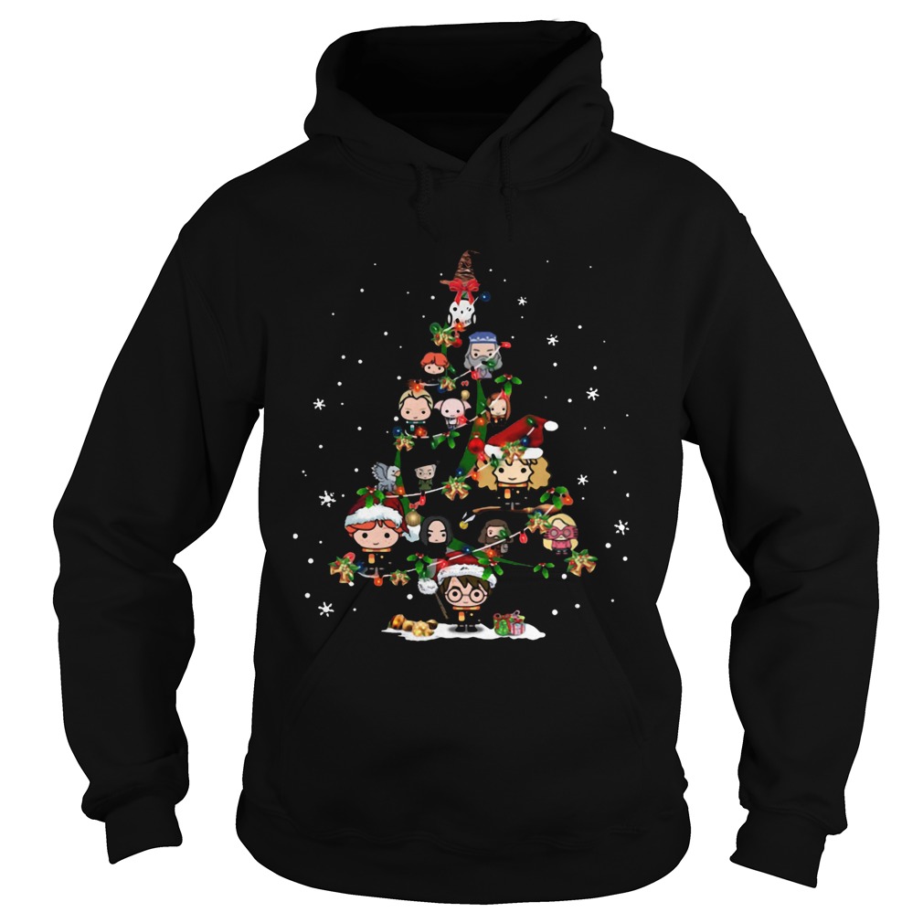 1572856529Harry Potter Chibi Characters Christmas Tree Hoodie