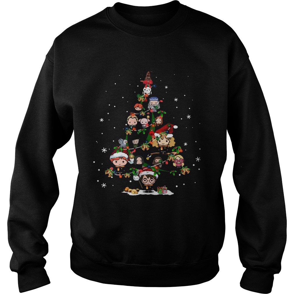 1572856529Harry Potter Chibi Characters Christmas Tree Sweatshirt