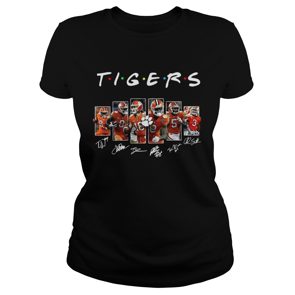 1572860049Clemson Tigers team player signatures Classic Ladies