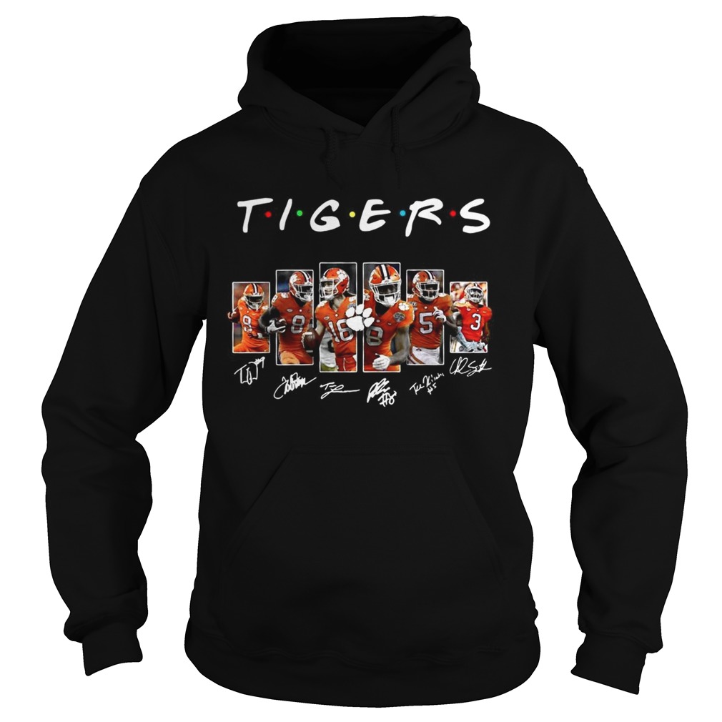 1572860049Clemson Tigers team player signatures Hoodie