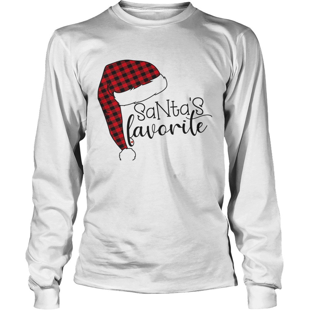 1572861409Funny Christmas Gift Santa's Favorite With Santa Hat LongSleeve