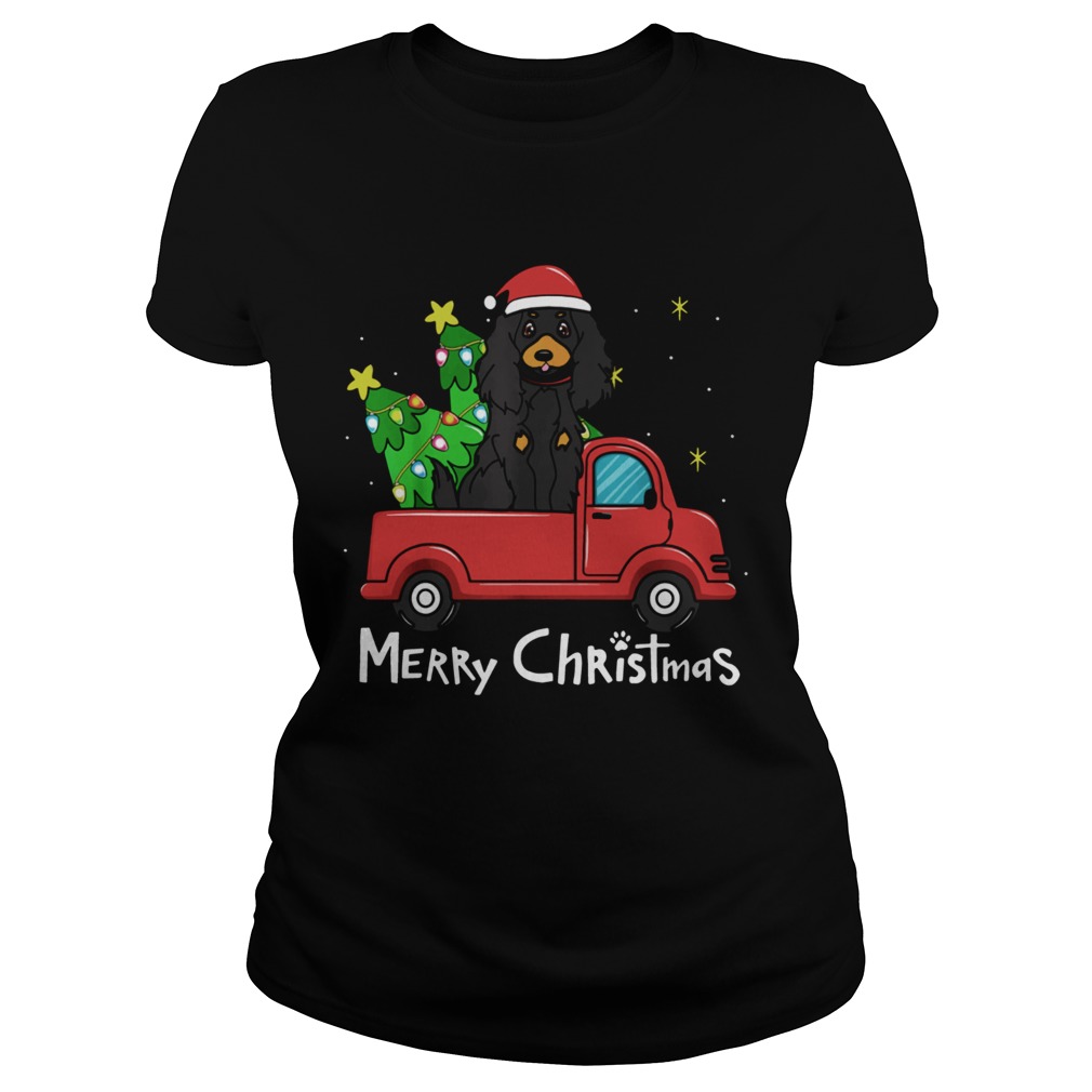 1572861744Gordon Setter Christmas Truck Tree Merry Christmas Classic Ladies