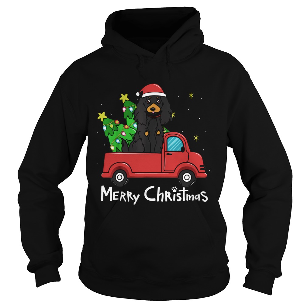 1572861744Gordon Setter Christmas Truck Tree Merry Christmas Hoodie