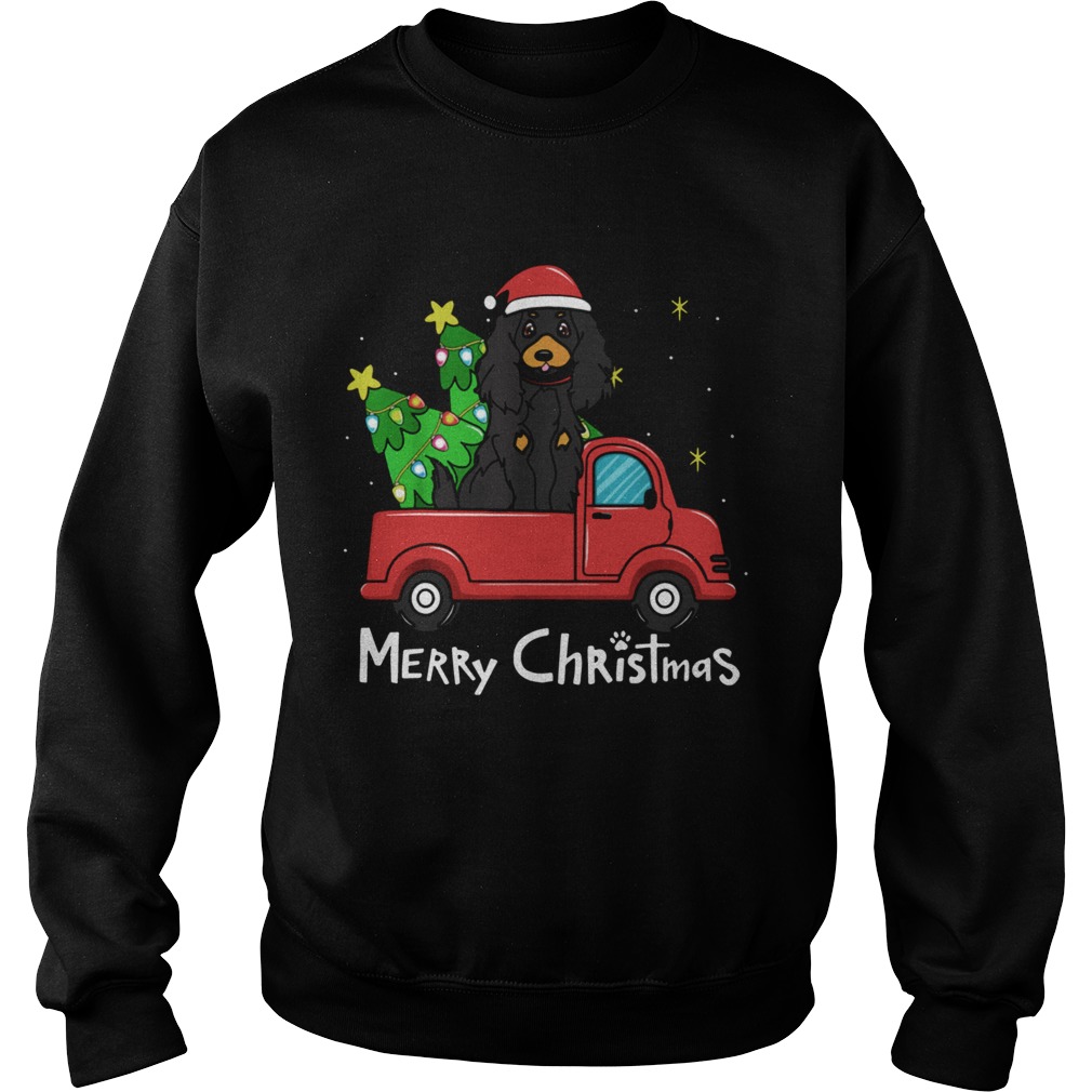 1572861744Gordon Setter Christmas Truck Tree Merry Christmas Sweatshirt