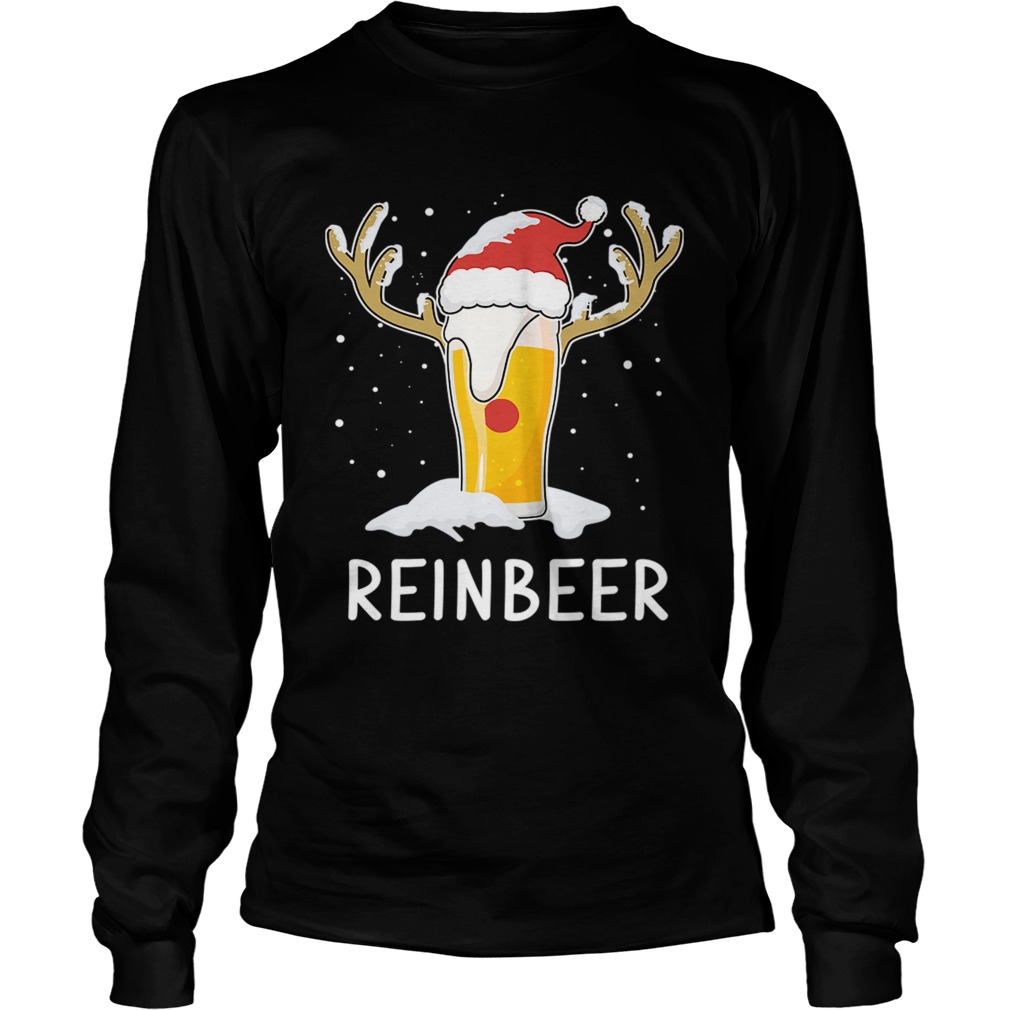 1572861978ReinBeer Xmas Beer Deer With Christmas Hat LongSleeve