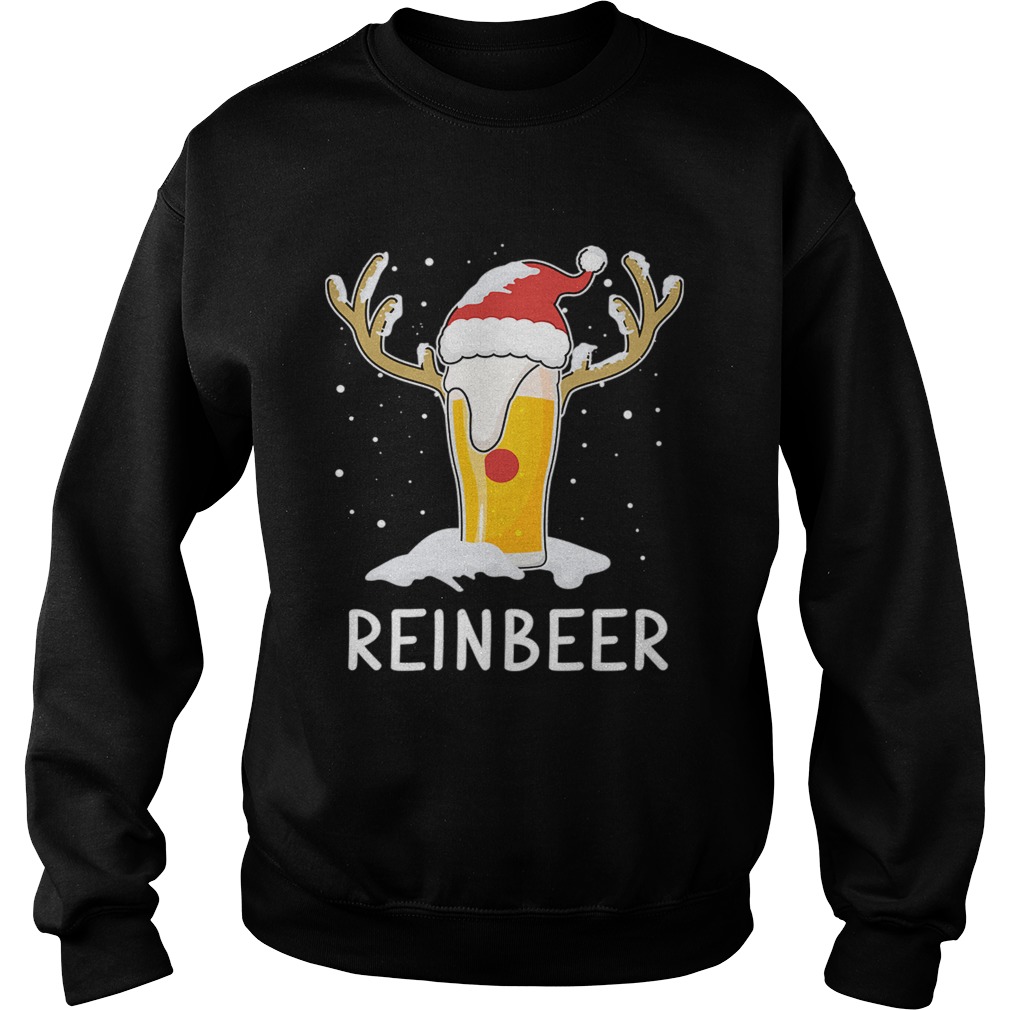 1572861978ReinBeer Xmas Beer Deer With Christmas Hat Sweatshirt