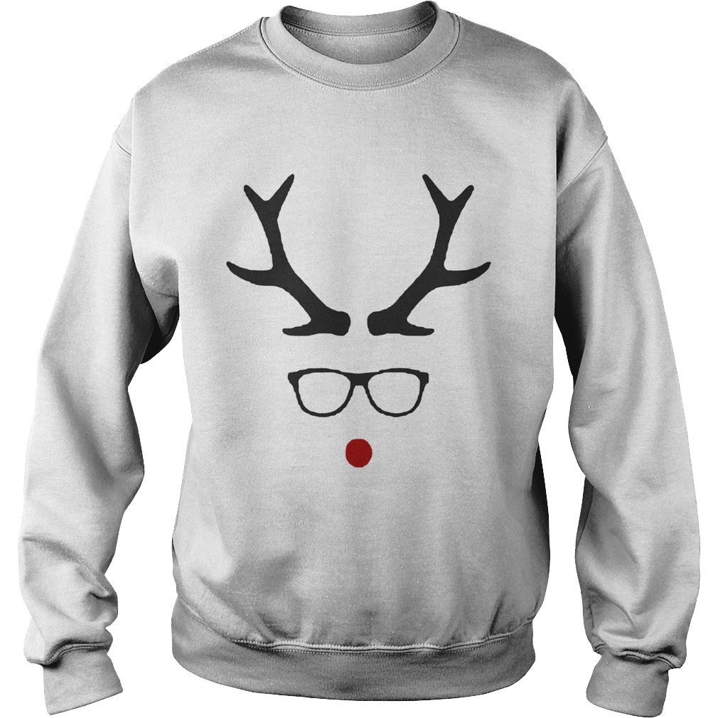 1572867008Hipster Rudolph Christmas Sweatshirt