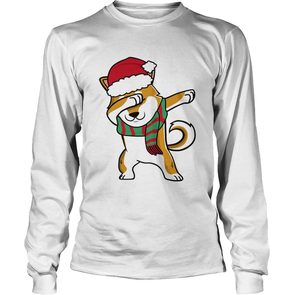 1572867692Dabbing Corgi Christmas Tee For Dog Lover LongSleeve