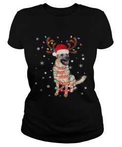 1572868278Christmas Lights Australian Shepherd Funny Dog Lovers Gift  Classic Ladies