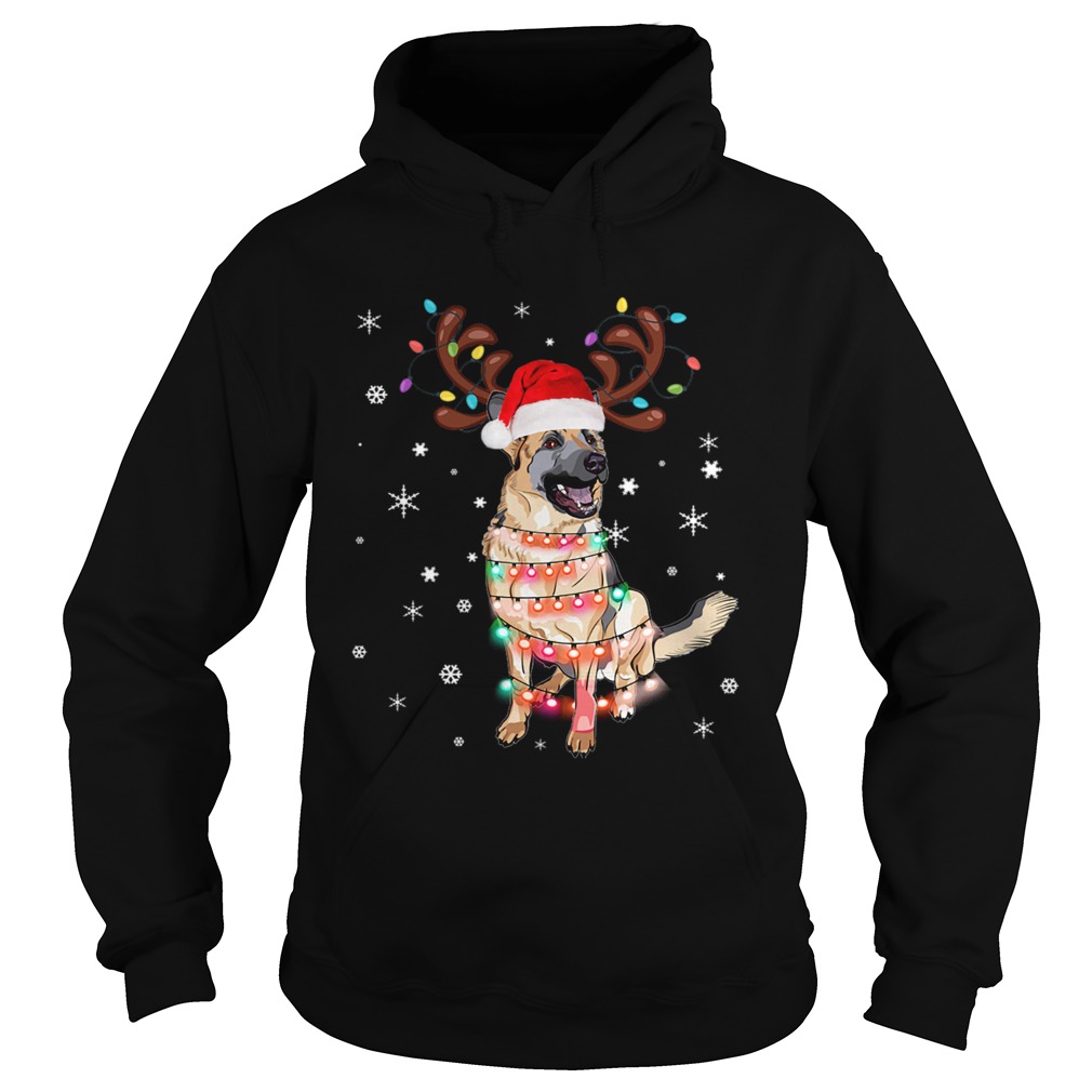1572868278Christmas Lights Australian Shepherd Funny Dog Lovers Gift Hoodie