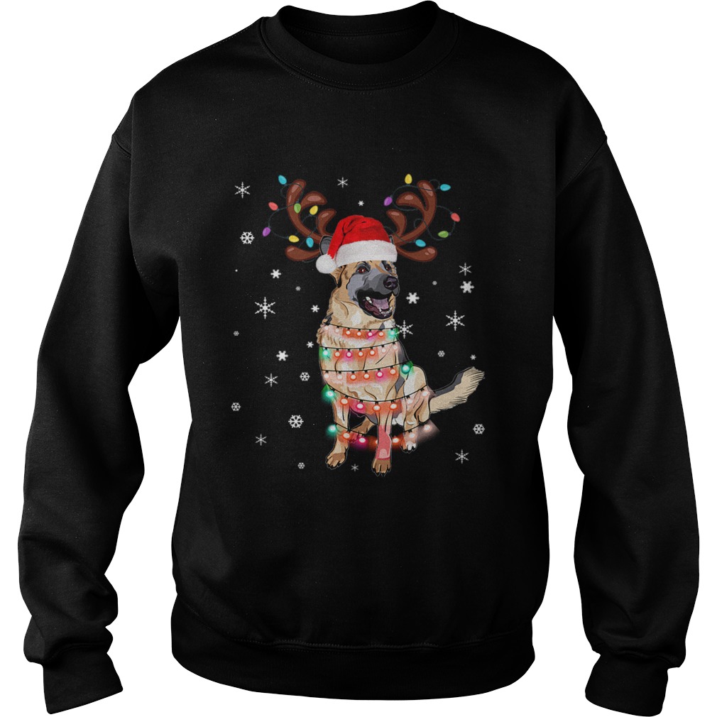 1572868278Christmas Lights Australian Shepherd Funny Dog Lovers Gift Sweatshirt