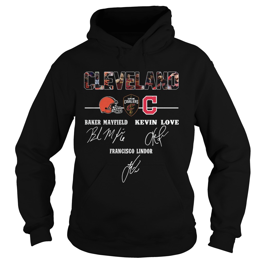 1572871656Cleveland Cavaliers Baker Mayfield Kevin Love signature Hoodie