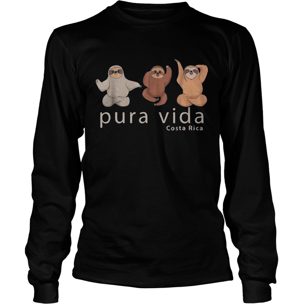 1572871735Costa Rica Sloths Souvenir Pura Vida LongSleeve