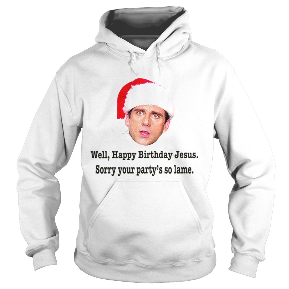 1573466292Michael Scott Christmas Quote Happy Birthday Jesus Funny The Office Hoodie