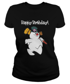 1573547054Frosty The Snowman Happy Birthday Christmas Graphic  Classic Ladies
