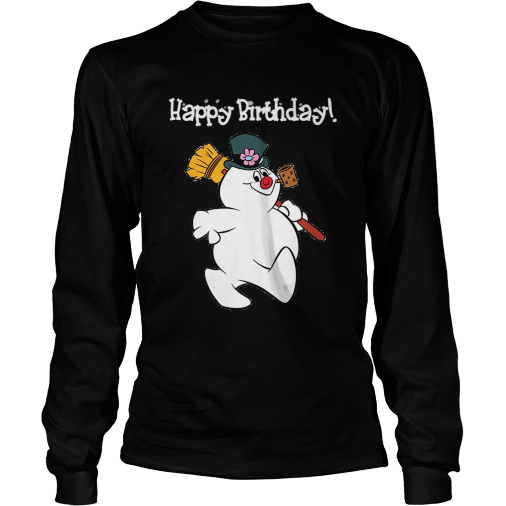 1573547054Frosty The Snowman Happy Birthday Christmas Graphic LongSleeve