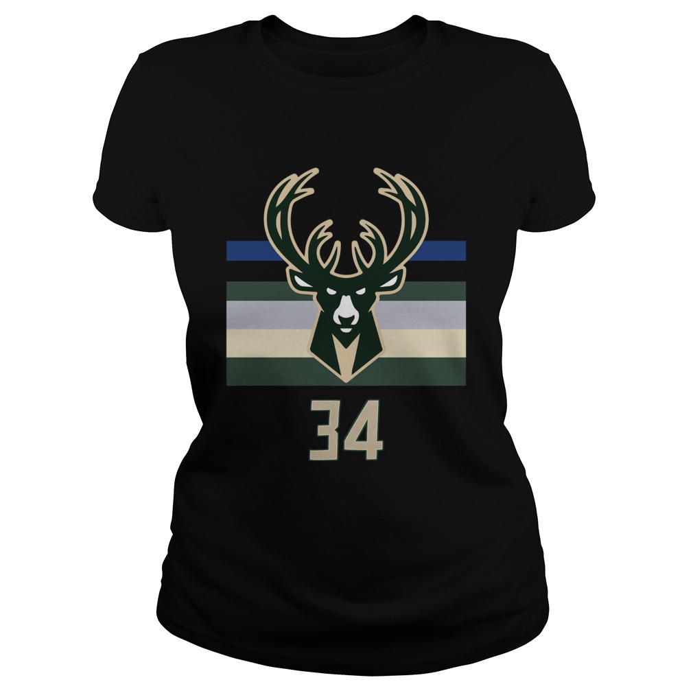 34 Giannis Antetokounmpo Milwaukee Bucks Classic Ladies
