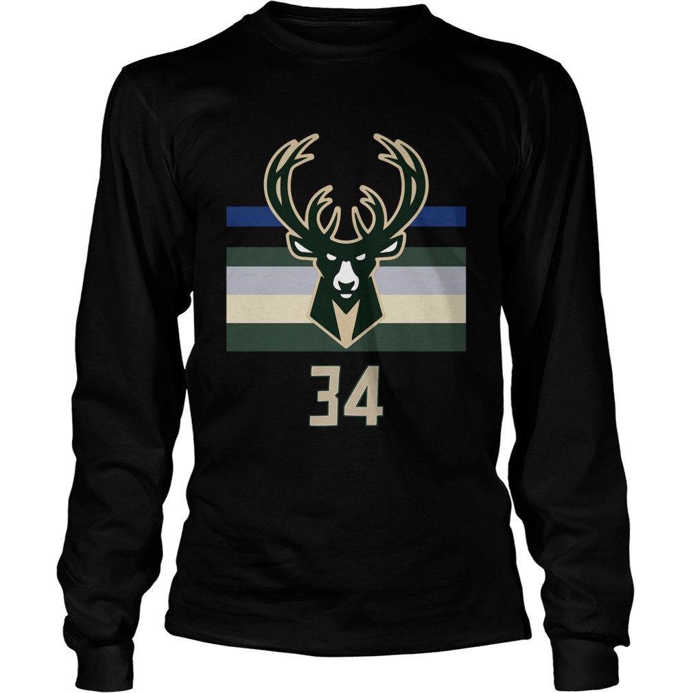 34 Giannis Antetokounmpo Milwaukee Bucks LongSleeve
