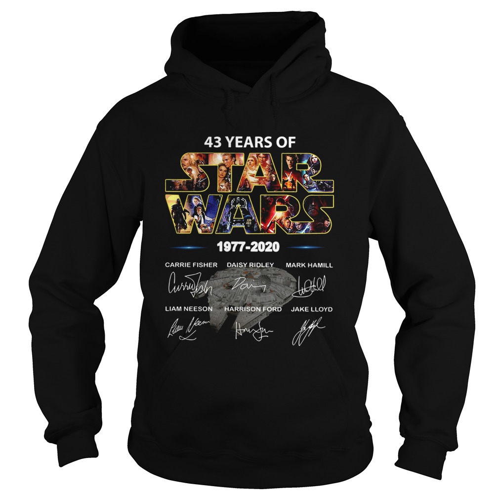 43 Years Of Star War 1977 2020 Signatures Hoodie