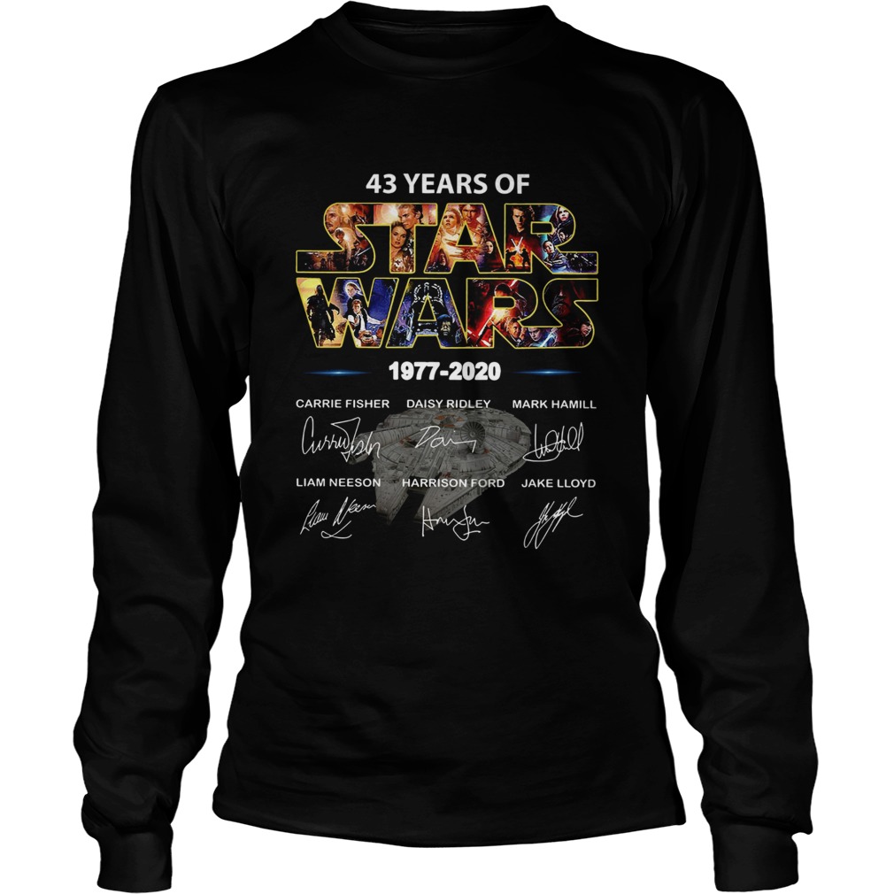 43 Years Of Star War 1977 2020 Signatures LongSleeve