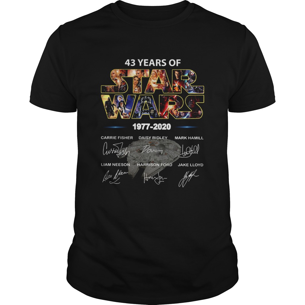 43 Years Of Star War 1977 2020 Signatures shirt