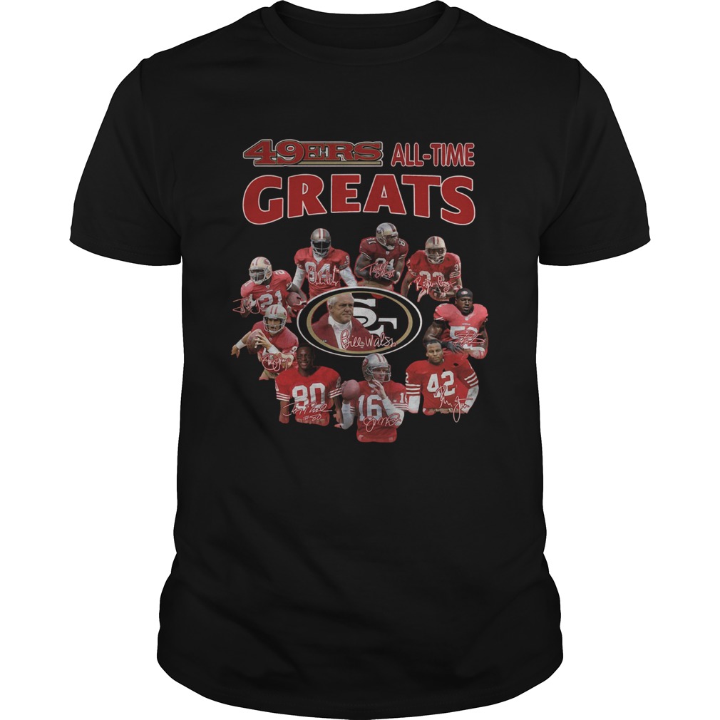 49ers alltime greats San Francisco 49ers Players Signatures shirt