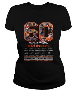 60 years of 19592019 Denver Broncos signatures Super Bowl Championships  Classic Ladies
