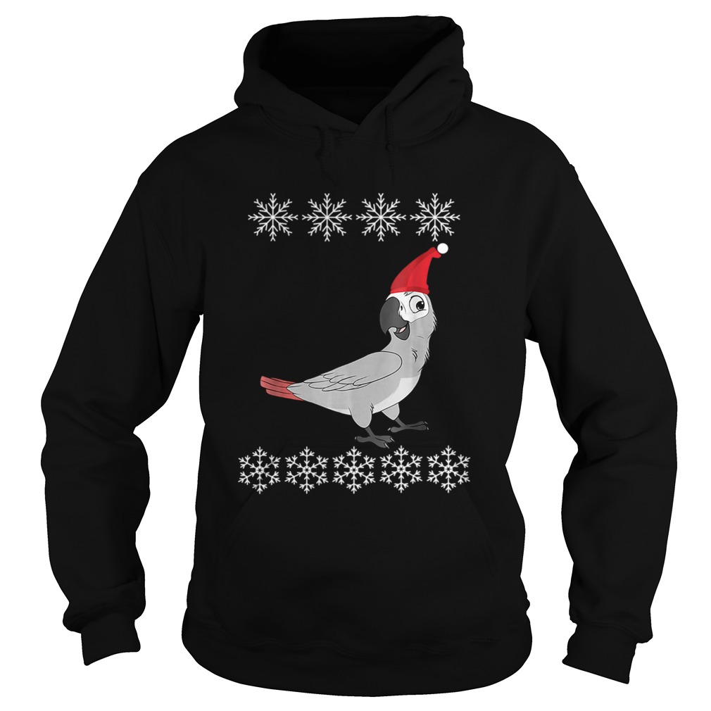 African Grey Parrot Christmas Hoodie