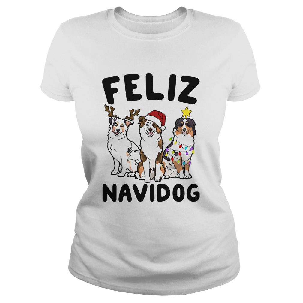 Australian Shepherd Feliz Navidog Classic Ladies