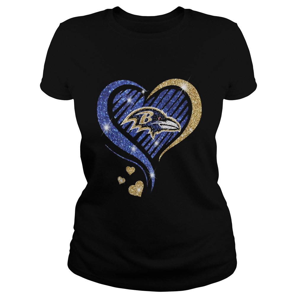 Baltimore Ravens Diamond Heart Classic Ladies