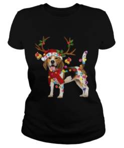 Beagle Gorgeous Reindeer Crewneck Christmas  Classic Ladies