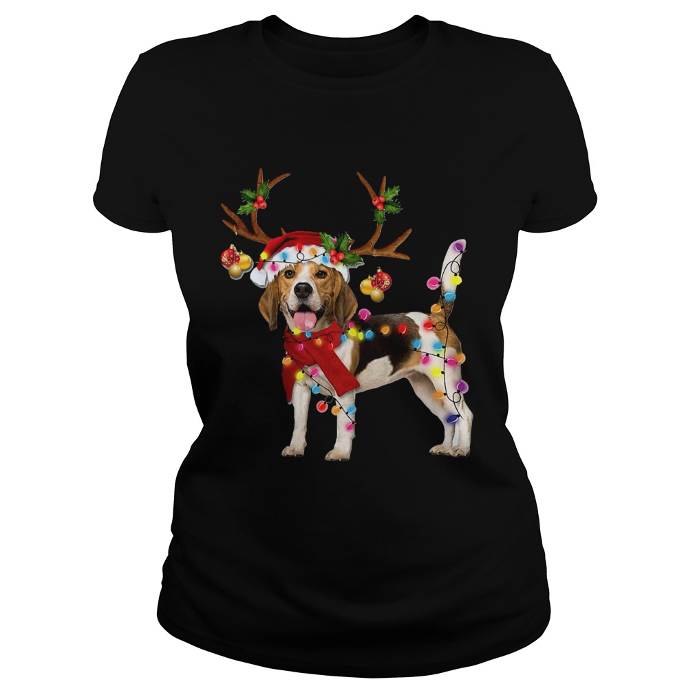 Beagle Gorgeous Reindeer Crewneck Christmas Classic Ladies
