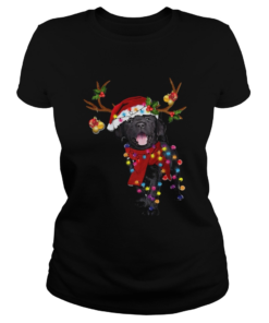 Black Labrador Retriever Gorgeous Reindeer Crewneck  Classic Ladies
