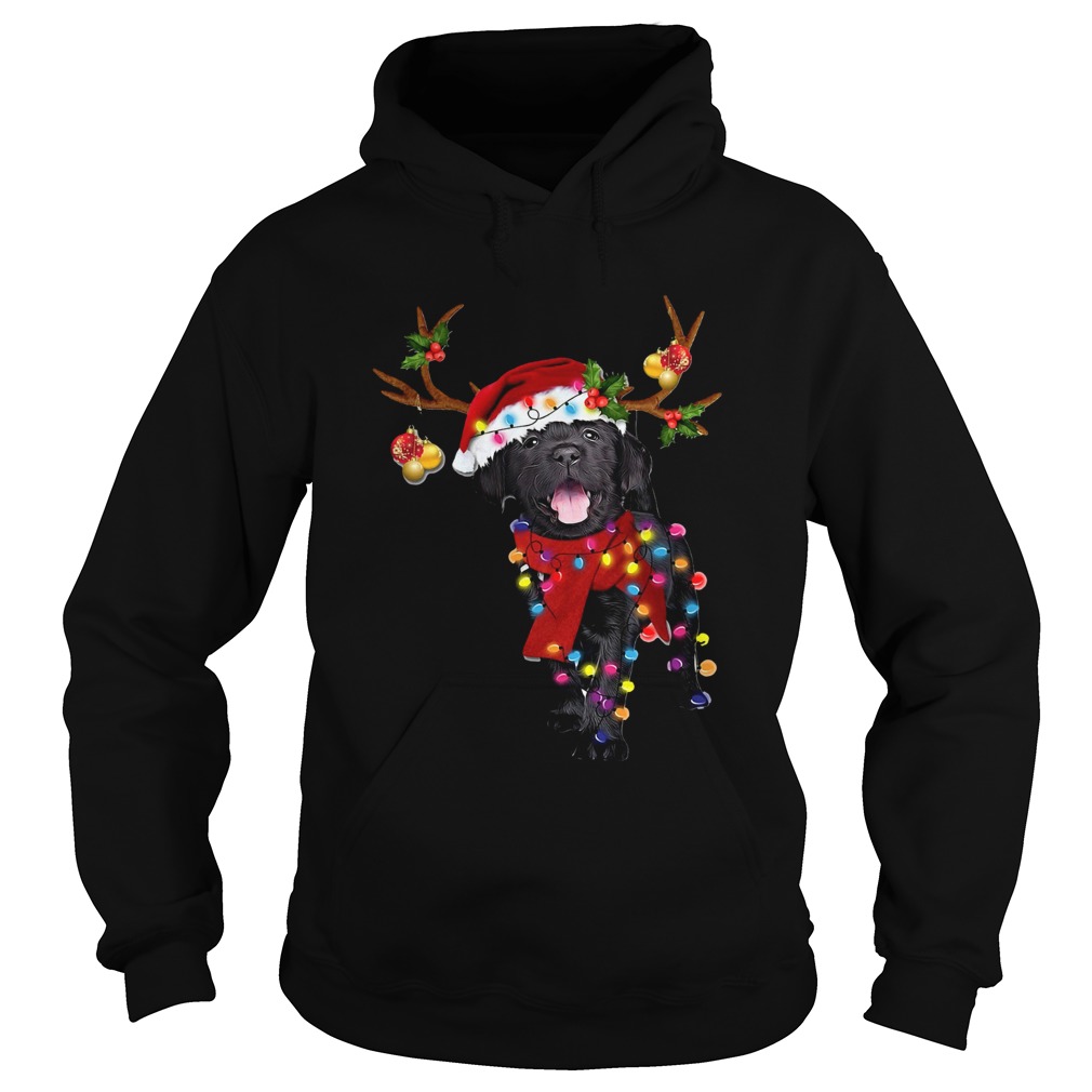 Black Labrador Retriever Gorgeous Reindeer Crewneck Hoodie