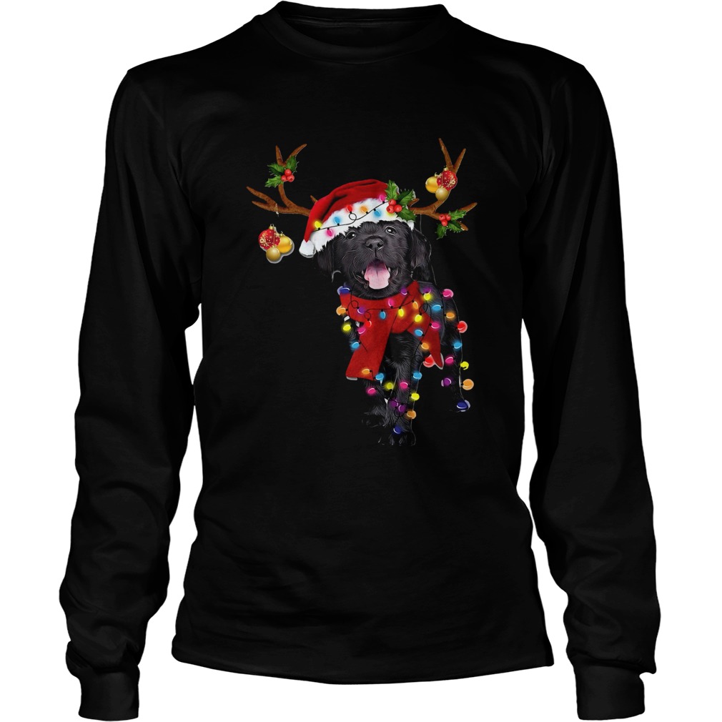 Black Labrador Retriever Gorgeous Reindeer Crewneck LongSleeve