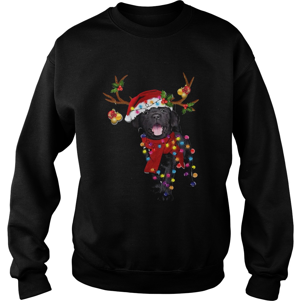 Black Labrador Retriever Gorgeous Reindeer Crewneck Sweatshirt