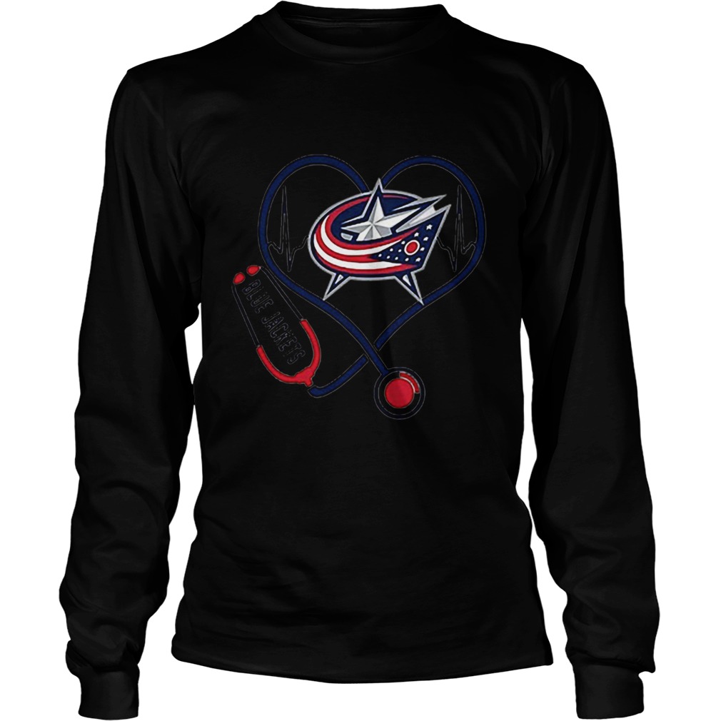 Blue Jackets heart Nurse stethoscope LongSleeve