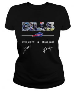 Buffalo Bills Josh Allen Frank Gore signatures  Classic Ladies