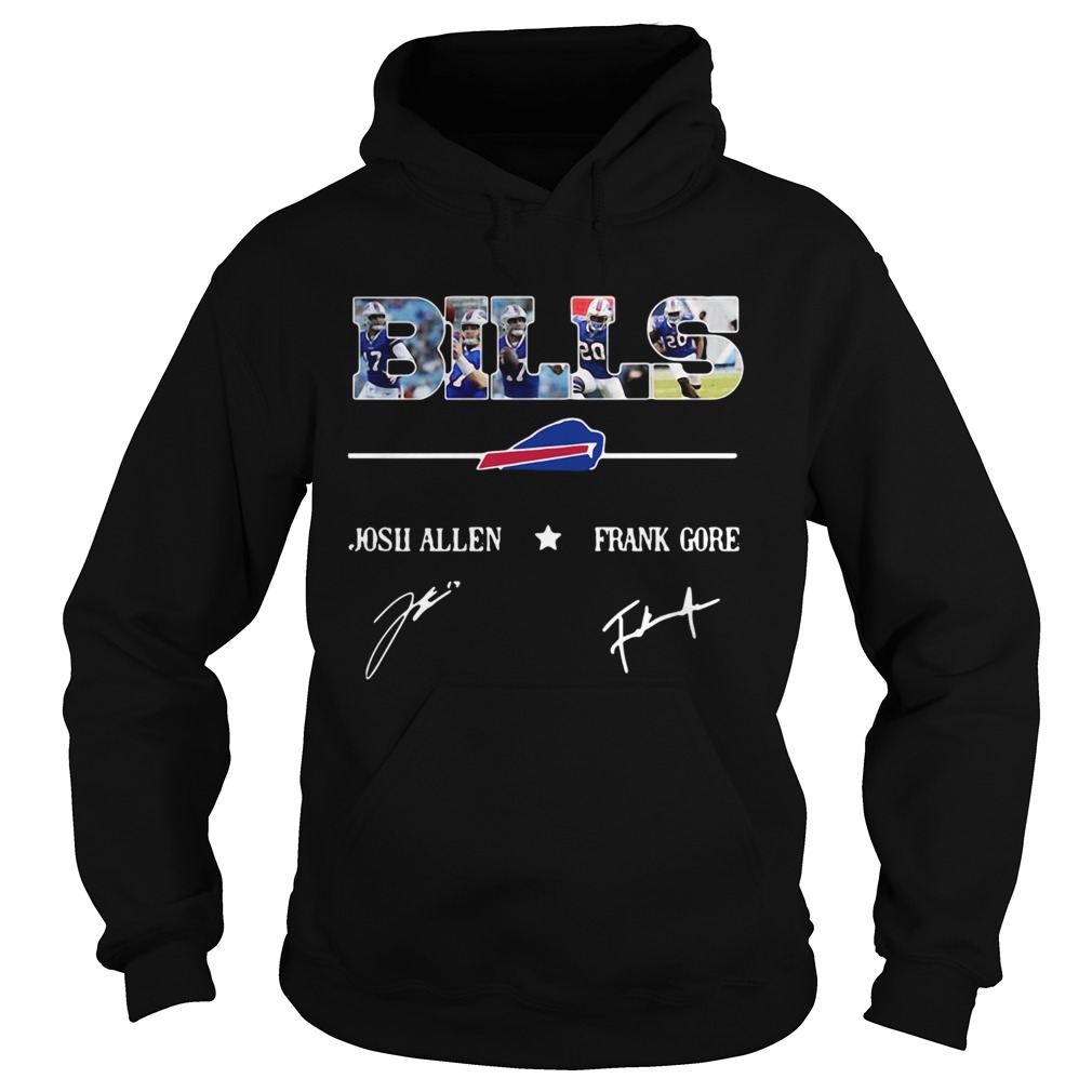 Buffalo Bills Josh Allen Frank Gore signatures Hoodie