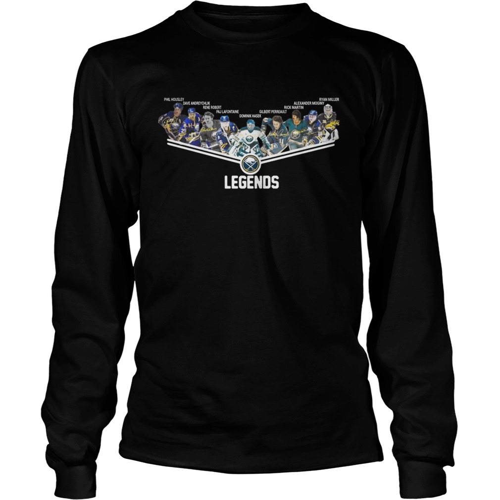 Buffalo Sabres Phil Housley Pat LaFontaine Dominik Haek Ryan Miller Legends Signatures LongSleeve