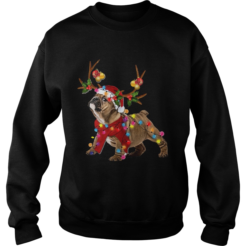 Bulldog Gorgeous Reindeer Crewneck Christmas Sweatshirt
