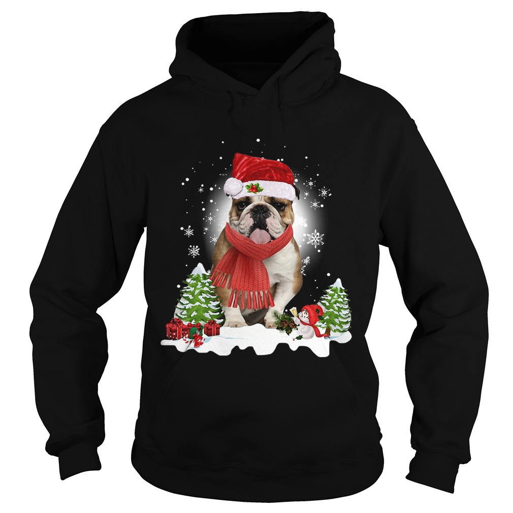 Bulldog Santa Clause Christmas Hoodie