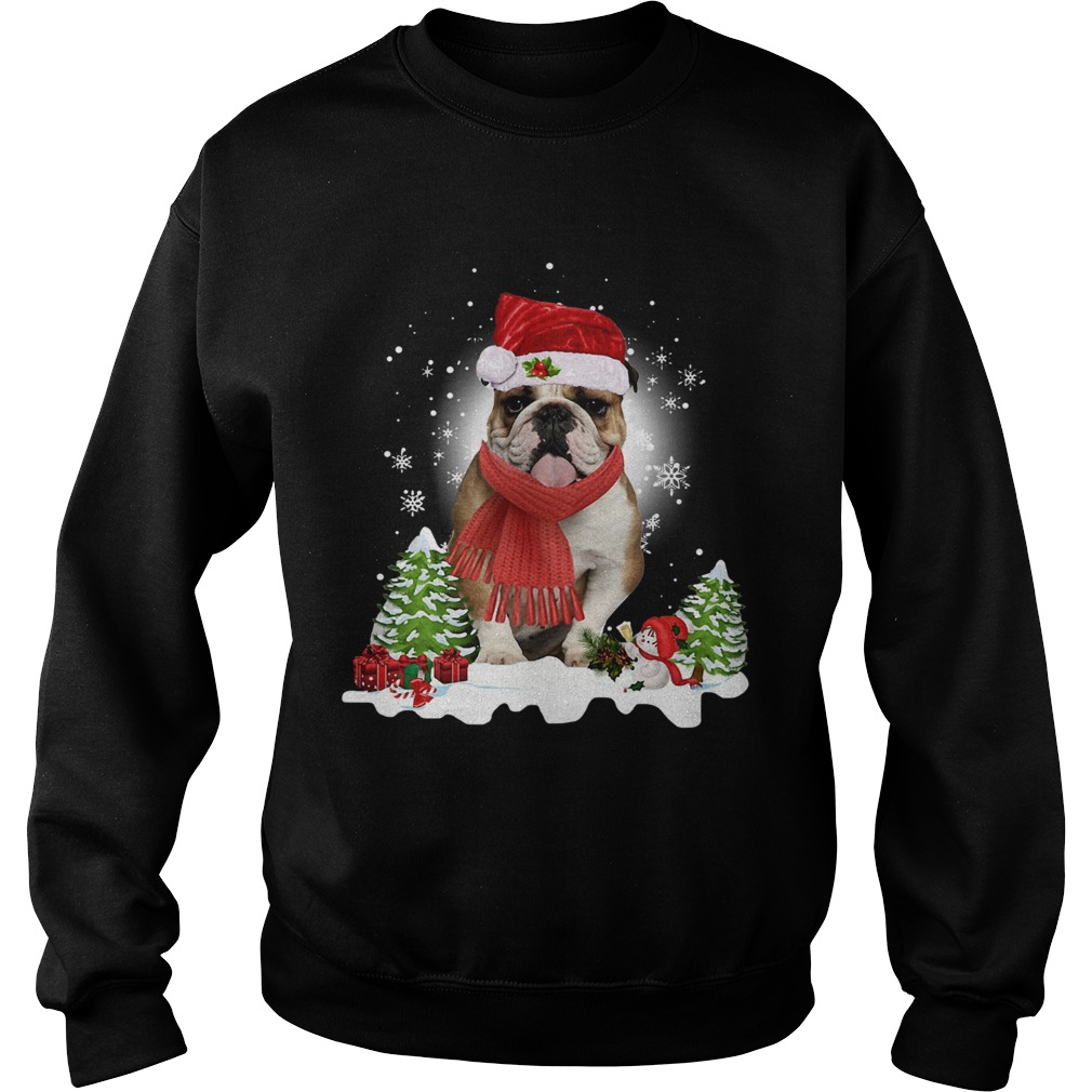 Bulldog Santa Clause Christmas Sweatshirt
