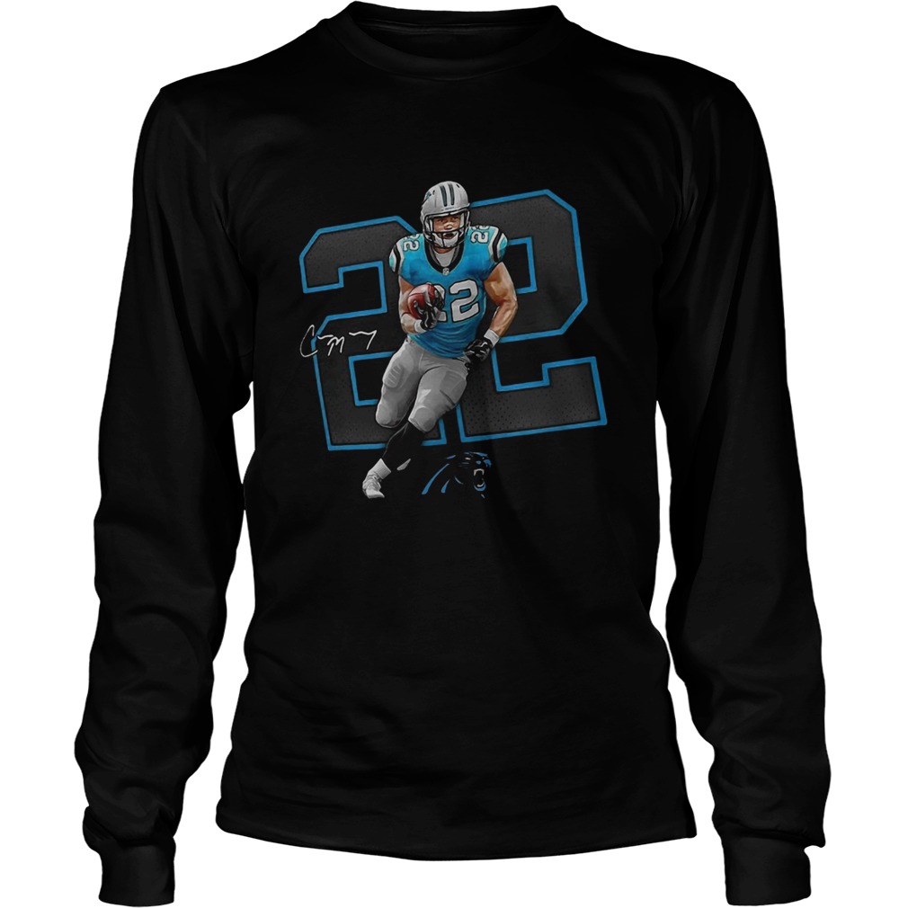 Carolina Panthers Christian McCaffrey 22 Signature LongSleeve