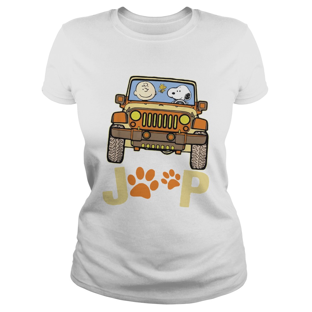 Charlie Brown and Snoopy Jeep paw dog Classic Ladies