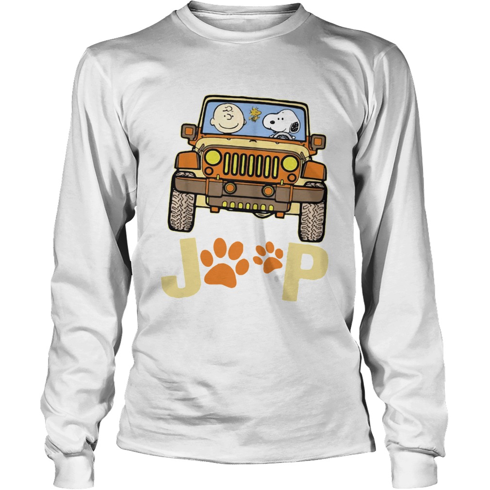 Charlie Brown and Snoopy Jeep paw dog LongSleeve