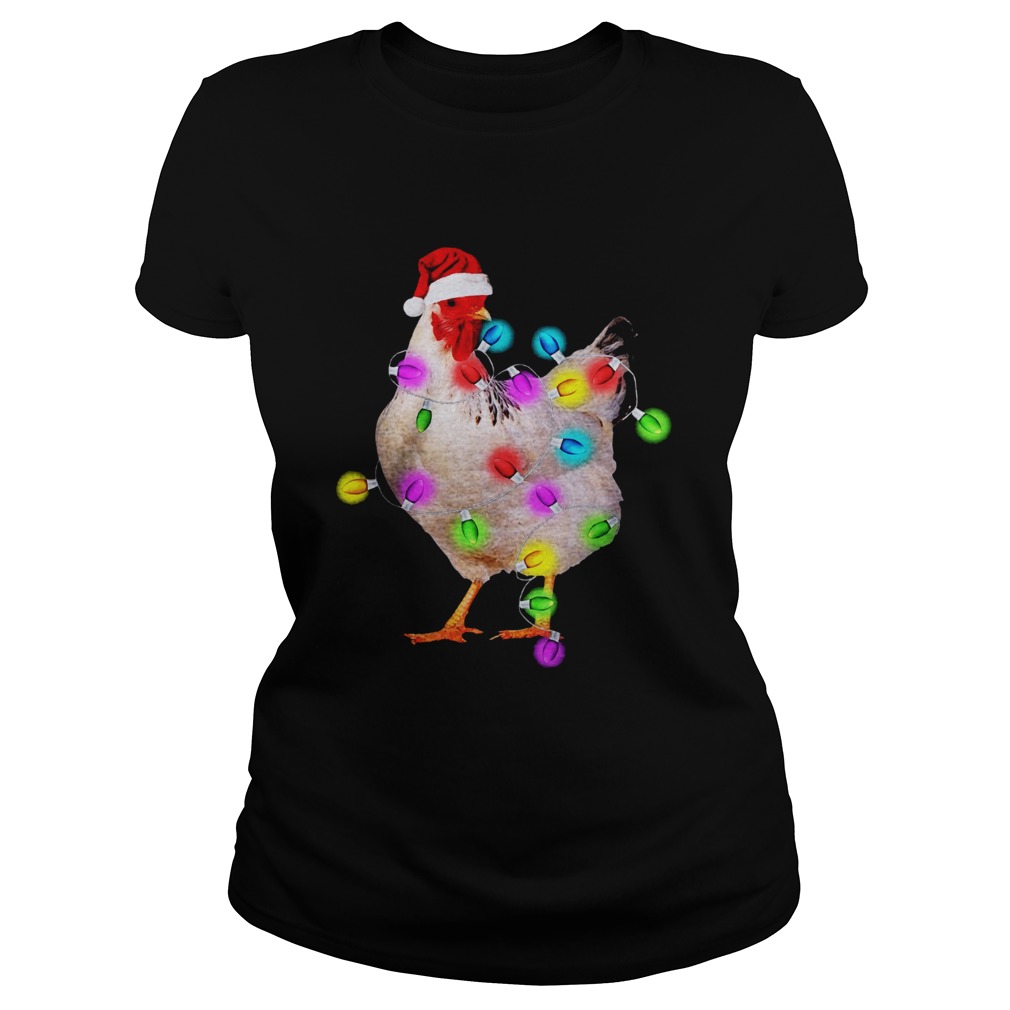 Chicken With Christmas Light Classic Ladies