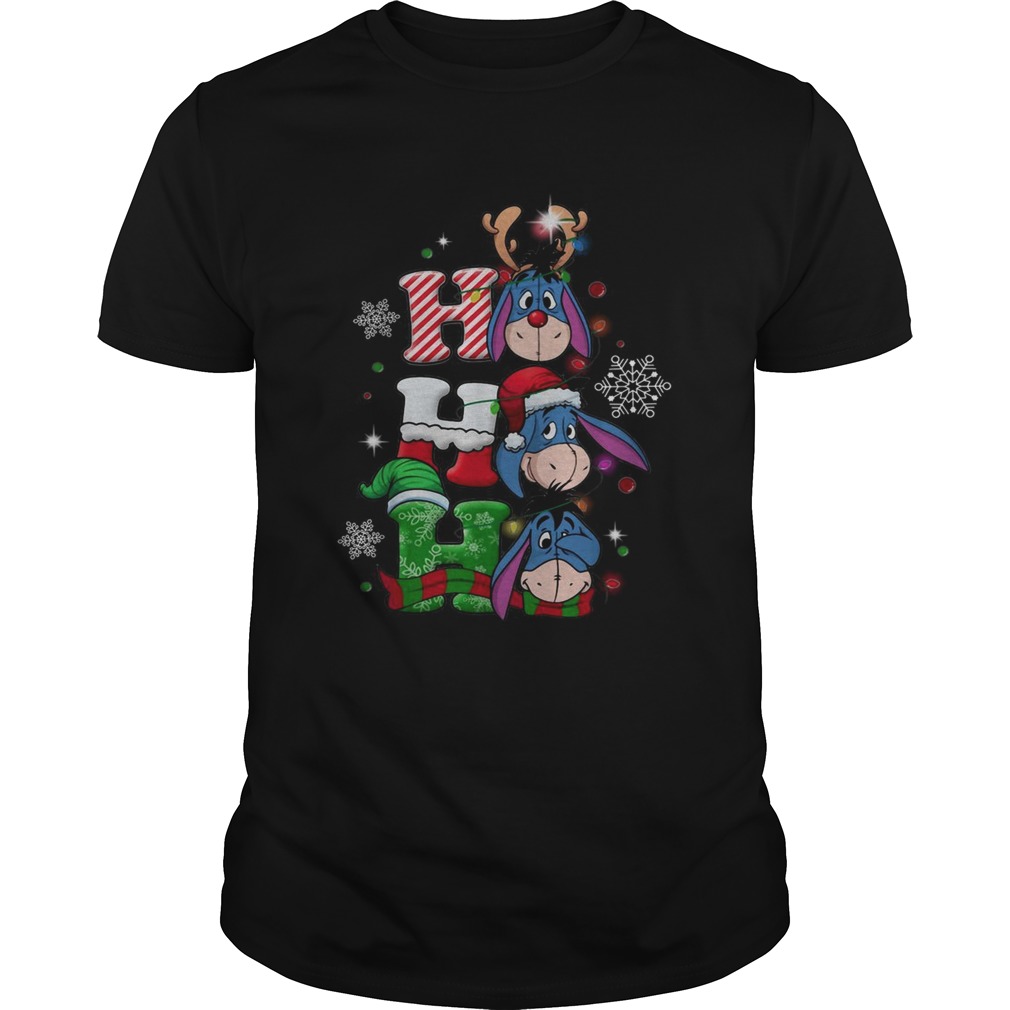 Christmas Ho Ho Ho Santa Reindeer and Eeyore shirt